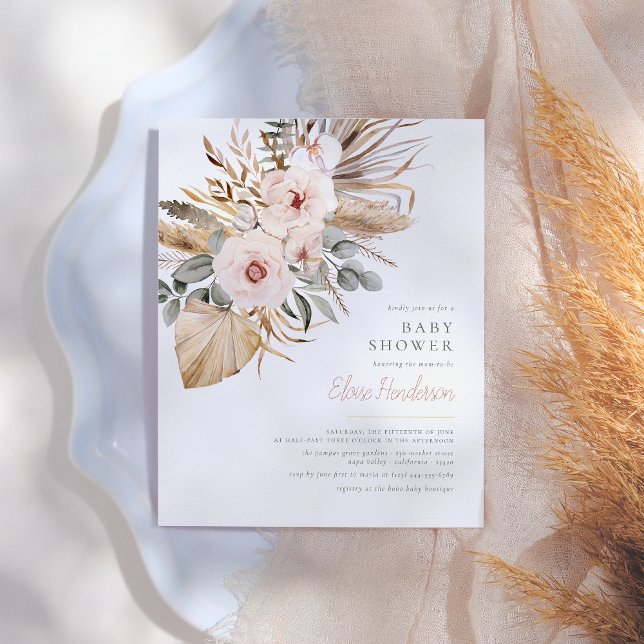 Pampas Grass Boho Desert Budget Girl Baby Shower (Creator Uploaded)