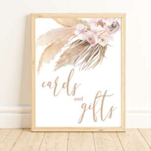Pampas grass boho desert cards and gifts sign