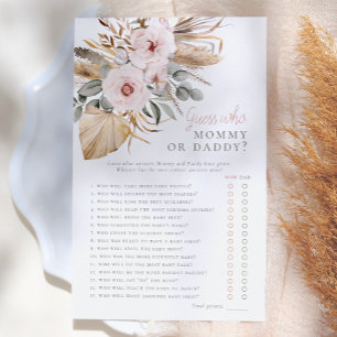 Pampas Grass Boho Guess Who Baby Shower Game