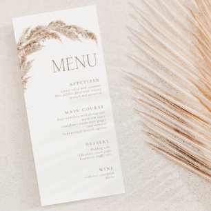 Pampas Grass Boho  Menu