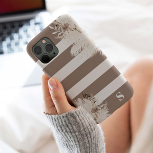 Pampas Grass Boho Monogram iPhone 15 Pro Case