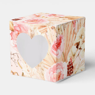Pampas Grass boho pink floral baby shower Favour Box