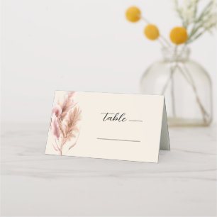 Pampas Grass Boho wedding  Place Card