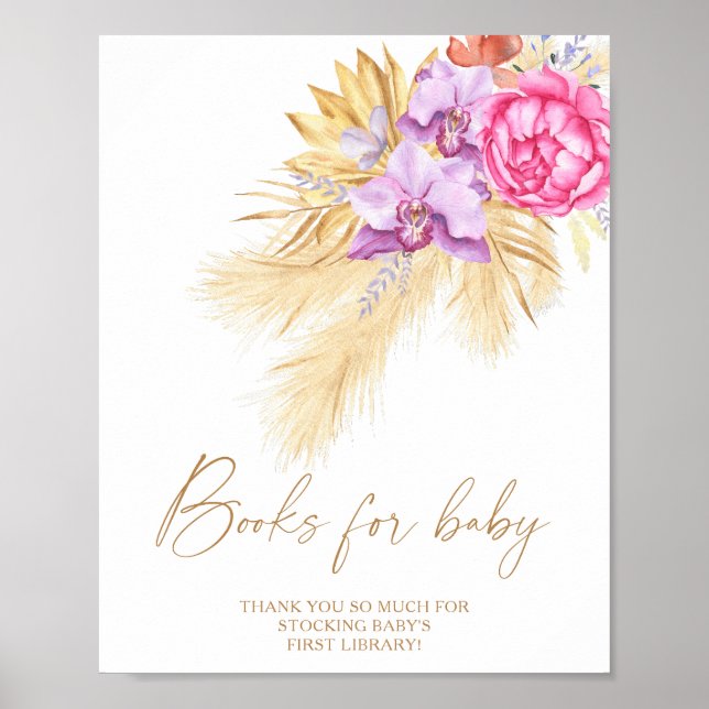 Pampas grass - books for baby poster (Front)
