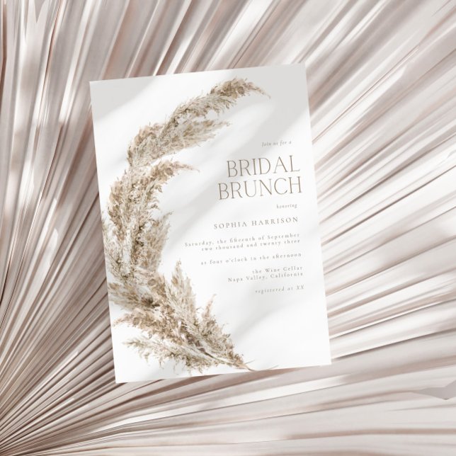 Pampas Grass Bridal Brunch Invitation (Creator Uploaded)
