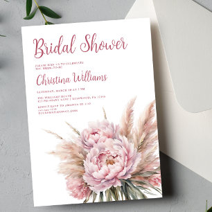 Pampas Grass Bridal Shower Invitation