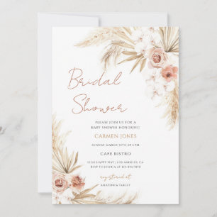 Pampas Grass Bridal Shower Invitation