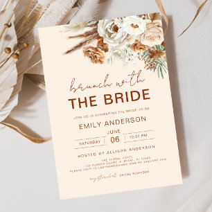 Pampas Grass Brunch with the Bride Bridal Shower  Invitation