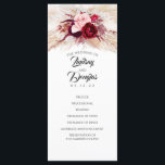 Pampas Grass Burgundy Red Modern Wedding Programs Programme<br><div class="desc">Pampas grass wedding programs</div>