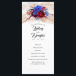 Pampas Grass Burgundy Red Navy Wedding Programs Programme<br><div class="desc">Pampas grass wedding programs</div>
