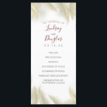 Pampas Grass Burgundy Red Wedding Programs Programme<br><div class="desc">Pampas grass burgundy red boho wedding programs</div>