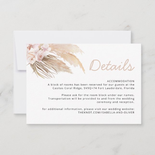 Pampas Grass Details card (Front)