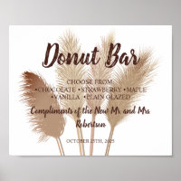 Pampas Grass Doughnut Bar Bridal Shower Wedding Si