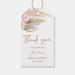 Pampas Grass dried foliage Bridal Shower Gift Tags