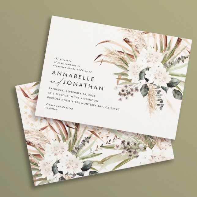 Pampas grass eucalyptus modern rustic wedding (Creator Uploaded)