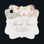 Pampas Grass Floral Boho Thank You Favour Tags<br><div class="desc">Pampas grass and soft pastel flowers exotic</div>