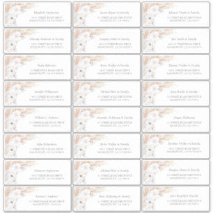 Pampas Grass Floral Guest Names Address Labels