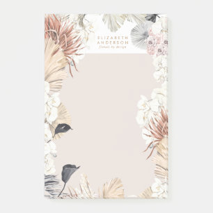 Pampas Grass Floral Tropical Jungle Business Post-it Notes