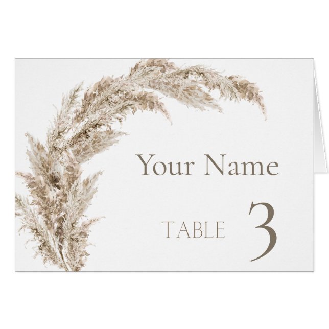 Pampas Grass Folded Card (Front Horizontal)