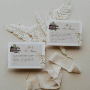 Pampas Grass Girl Clothesline Books Baby Shower Enclosure Card