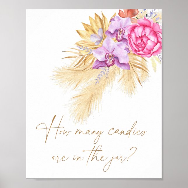 Pampas grass - guess how many candies Poster (Front)