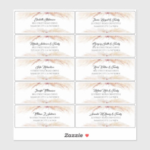 Pampas Grass Guest Names Address Labels
