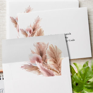 Pampas Grass Minimalist Invitation Envelope A7