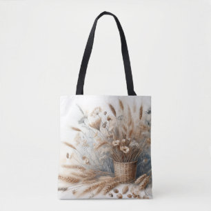 Pampas Grass Modern Boho Floral for Autumn & Fall Tote Bag