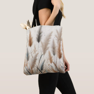 Pampas Grass Modern Boho Floral for Autumn & Fall Tote Bag