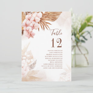 Pampas Grass Palms Terracotta Table Number 12