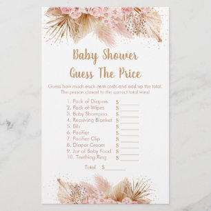 Pampas Grass Pink Floral Guess The Price Game