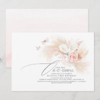 Pampas Grass Pink Little Miss Onederful Birthday