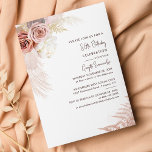 Pampas Grass Terracotta 80th Birthday Invitation<br><div class="desc">Pampas Grass Terracotta 80th Birthday Invitation you can easily customise by clicking the "Personalise" button. Perfect for other special milestone events coming up</div>