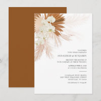 Pampas Grass Terracotta Botanical Modern Wedding