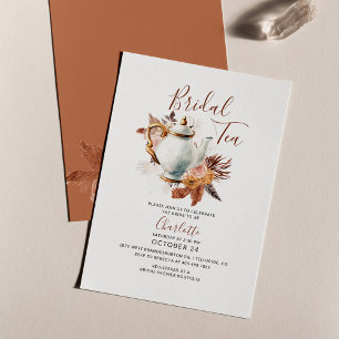Pampas Grass Terracotta Bridal Tea Party Shower In Card