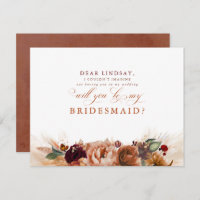 Pampas Grass Terracotta Bridesmaid Proposal