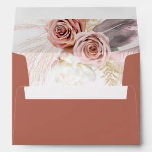 Pampas Grass Terracotta Floral Botanical Envelope
