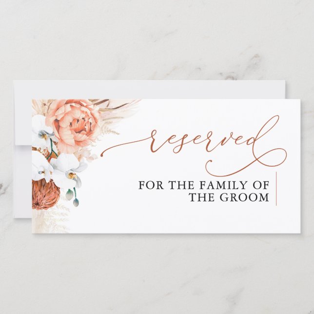 Pampas Grass Terracotta Floral Wedding Reserved (Front)