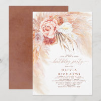 Pampas Grass Terracotta Seaside Birthday