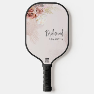 Pampas Grass Terracotta Wedding Bridesmaid Custom Pickleball Paddle