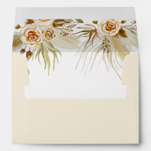 Pampas grass tropical boho elegant envelope