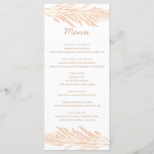Pampas Grass Wedding Floral Trend Chic Reception Menu