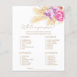 Pampas grass - What's in your purse game