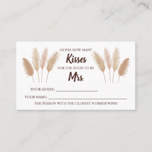 Pampas How Many Kisses for Mrs Shower Game Card