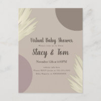Pampas Organic Shapes Bohemian Virtual Baby Shower