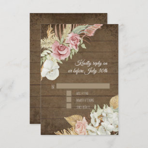 Pampas Palm Rose Wreath Rustic Foliage RSVP
