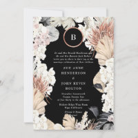Pampas Premium | Gold Foil Monogram | Black Onyx