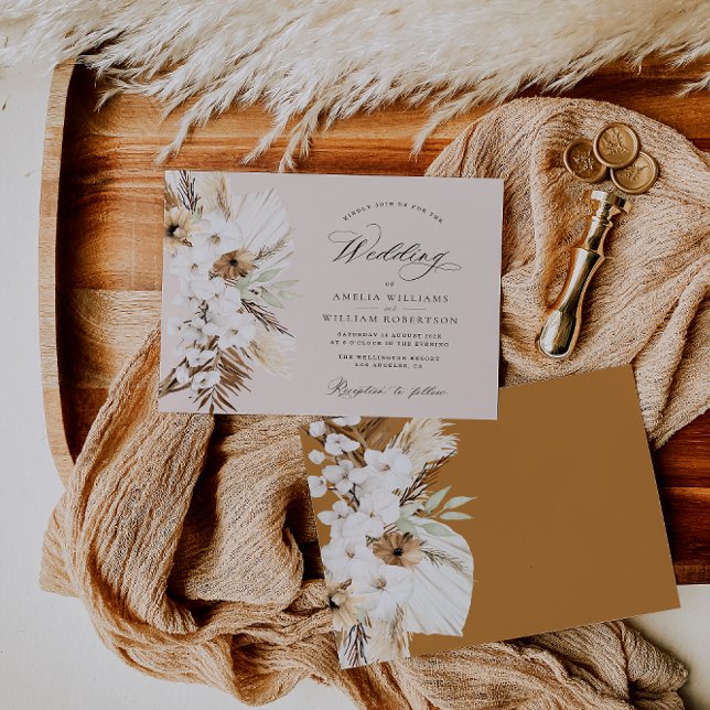 pampass grass wild flower terracotta wedding (Creator Uploaded)