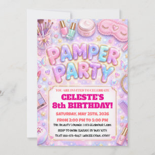 Pamper Party Birthday Invitation