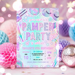 Pamper Party Glow Pastel Spa Makeup Birthday Party Invitation<br><div class="desc">Pamper Party Glow Pastel Spa Makeup Birthday Party Invitation</div>